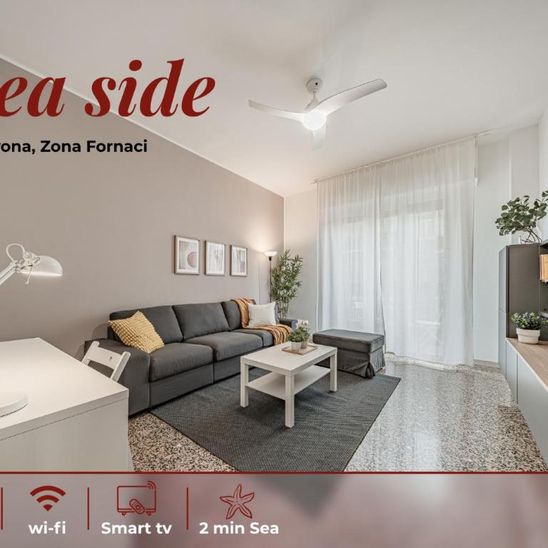 Sea Side - Beach 2 min - Free WiFi - Smart TV - Appartamento con 3 Camere da Letto - 1