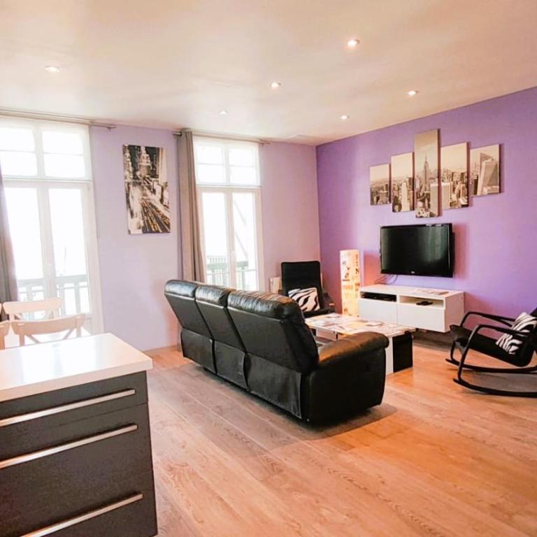 Le Nid du Normandy - À deux pas de la Mer - Apartment mit 2 Schlafzimmern, einem Balkon und Meerblick - 9
