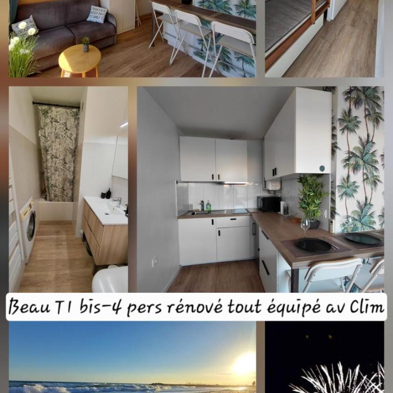 Palavas Bel Appartement rénové 4 personnes avec clim Les Palmiers - Appartement 2 Chambres - 1