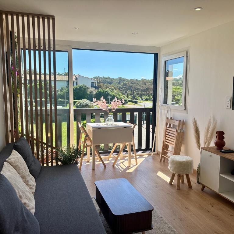LA BAINE Prestige Océan, Vue Dune, Accès Plage privé, Parking & Wifi 50m Surf - One-Bedroom Apartment with Garden View - 25