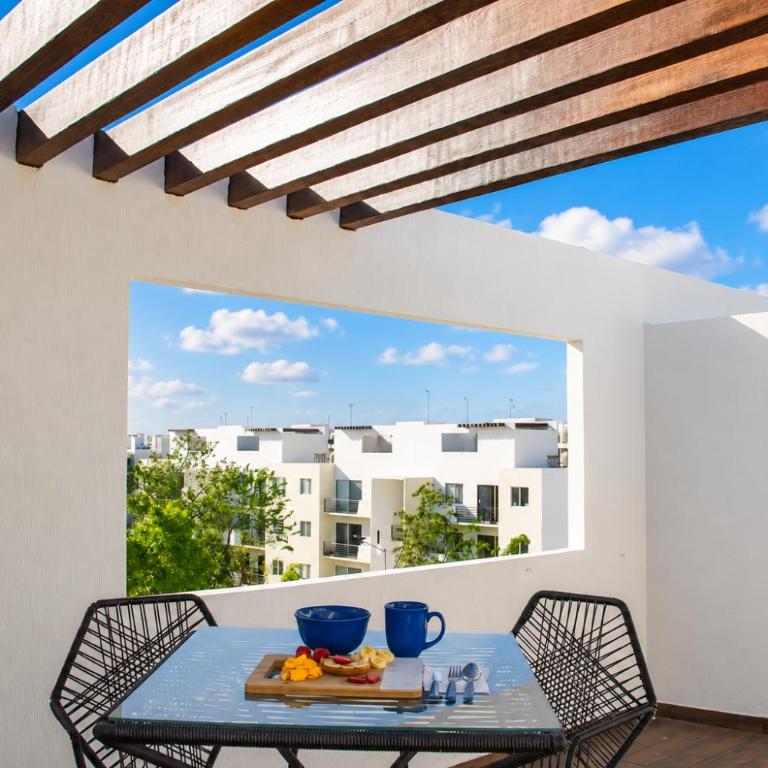 Kuxaan Cielo Terraza privada y comodidad a pocos minutos de la playa - Three-Bedroom Apartment - 74