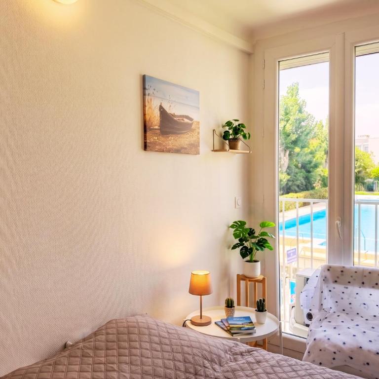 A 1 min de la plage piscine, clim, wifi - 111 - Appartement 1 Chambre - 3