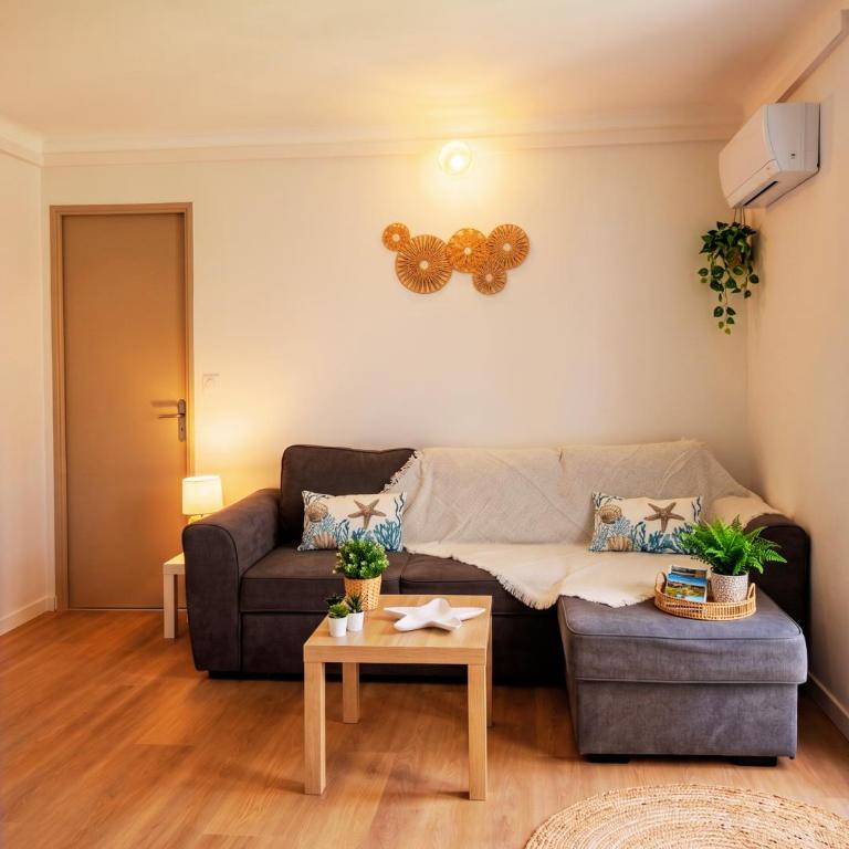 A 1 min de la plage piscine, clim, wifi - 111 - Appartement 1 Chambre - 9