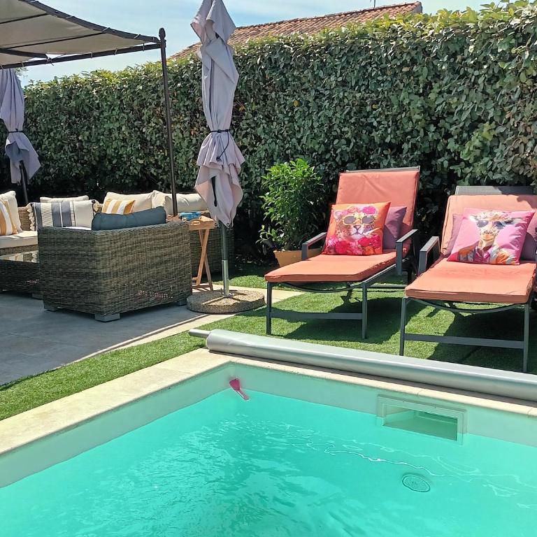 Villa Lalou Piscine trois chambres à Fréjus - Three-Bedroom Villa - 4