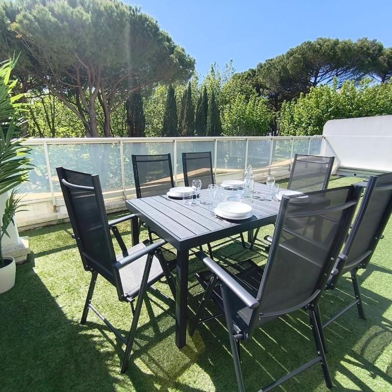 T2 cabine - Terrasse 45m2 - Piscine - Clim - Parking privé - Apartment mit 1 Schlafzimmer und Gartenblick - 12