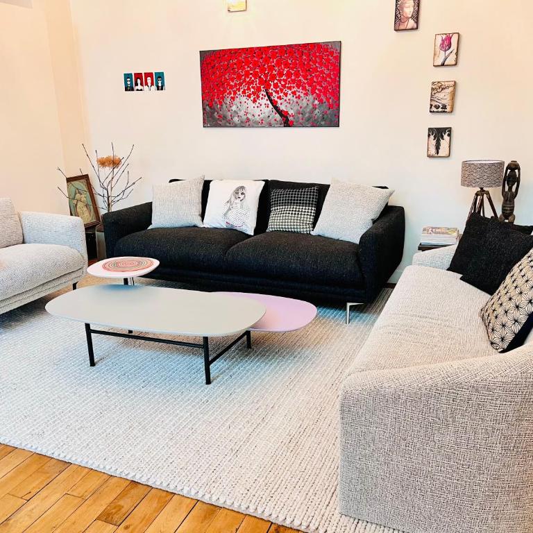 Stylish loft, premium location, 120sqm, 3 Br, AC - Appartement 3 Chambres - 17