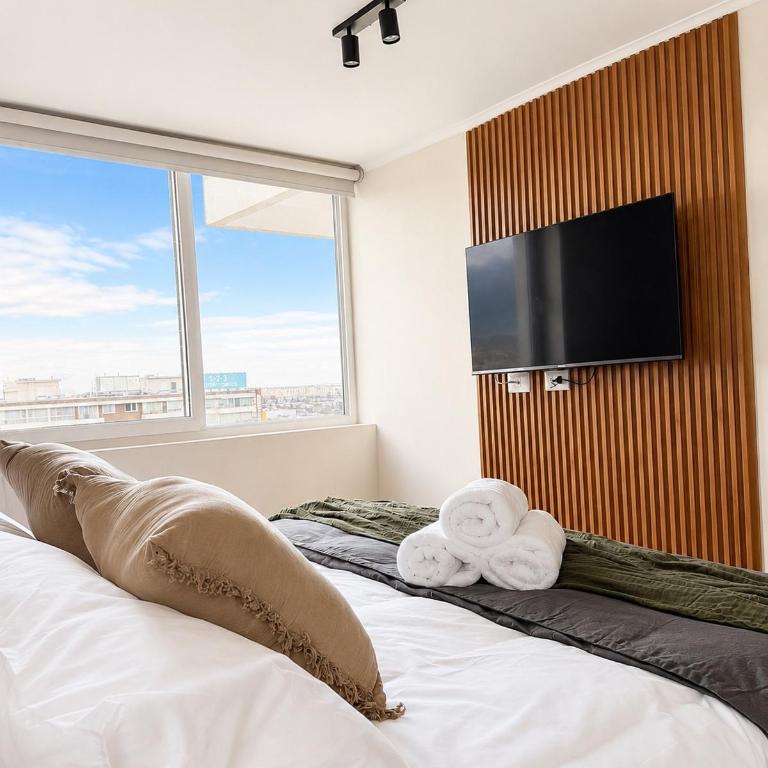 Vista Cordillera Piso 15 , Parking, Metro y Mall Plaza Egaña, Fast WIFI - Apartamento Deluxe de 2 dormitorios con balcón - 10