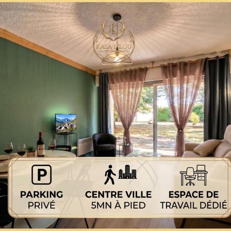 Le Pré Carré - Idéal Couple - Détente et Therme à proximité - Terrasse - Calme - Randonnée & Cyclisme - Nature - Esprit Appart'hotel - OFFRE SPÉCIALE PRINTEMPS - Apartment mit 1 Schlafzimmer - 1