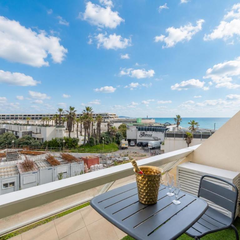 Le Pure Héliopolis - vue mer - Parking - Terrasse - Village Naturiste - Appartamento con 1 Camera da Letto - 20
