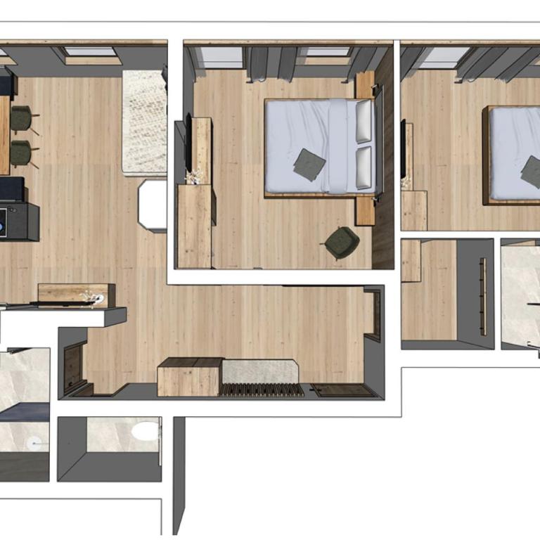 Kuchlerhof - Apartment mit 2 Schlafzimmern und Bergblick - 1