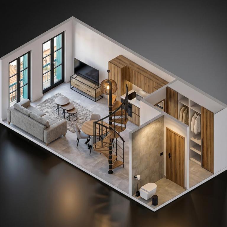 Duplex design avec balcon I Hyper centre Thonon - Appartement 1 Chambre - 3
