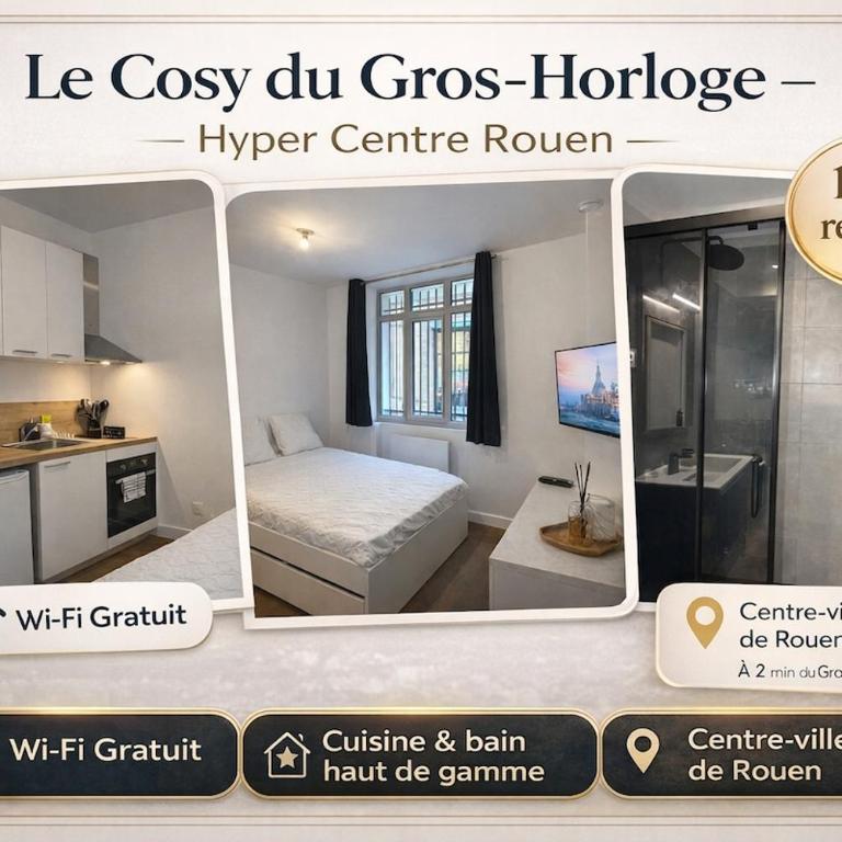 Le Cosy du Gros-Horloge Centre Ville de Rouen - Appartement 1 Chambre - 1