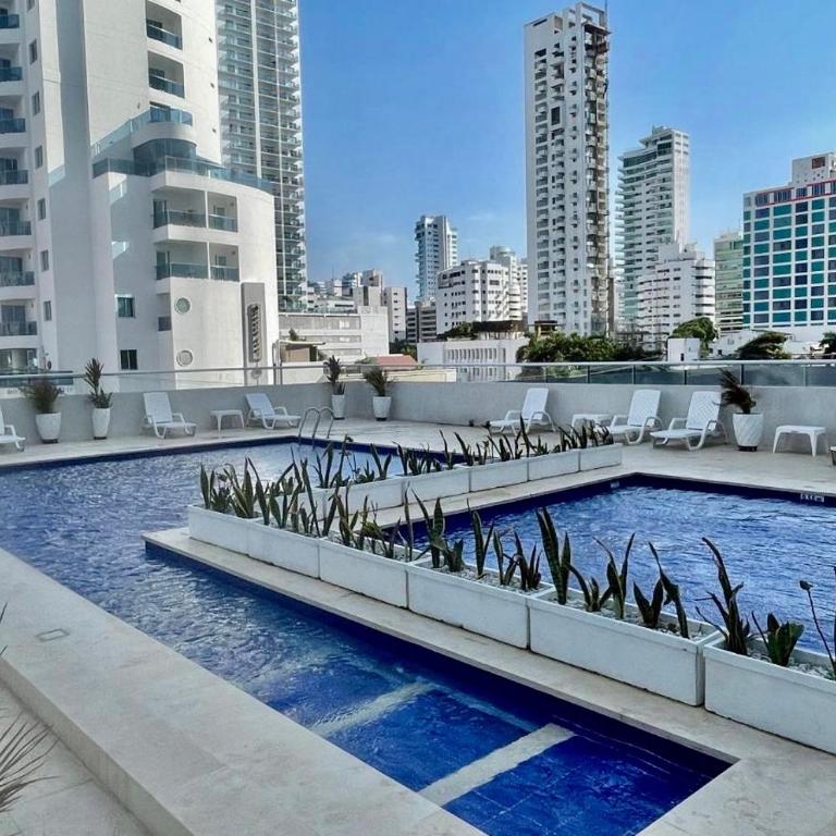 Hermoso apartamento bocagrande, 2 habitaciones, cartagena - Two-Bedroom Apartment with Balcony - 1
