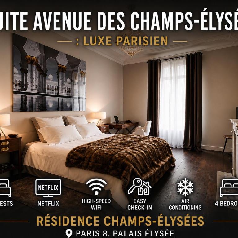 Suite Avenue des Champs-Élysées : Luxe Parisien - Appartement 4 Chambres - 1