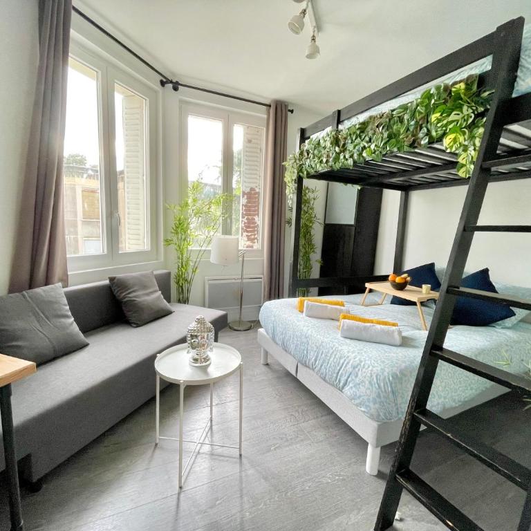 BnGo I Chic & Confort I 4 personnes, Proche Hôpital - One-Bedroom Apartment - 1