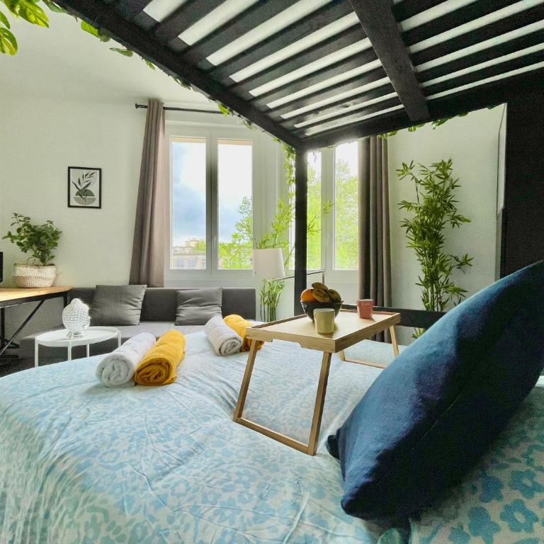 BnGo I Chic & Confort I 4 personnes, Proche Hôpital - One-Bedroom Apartment - 12