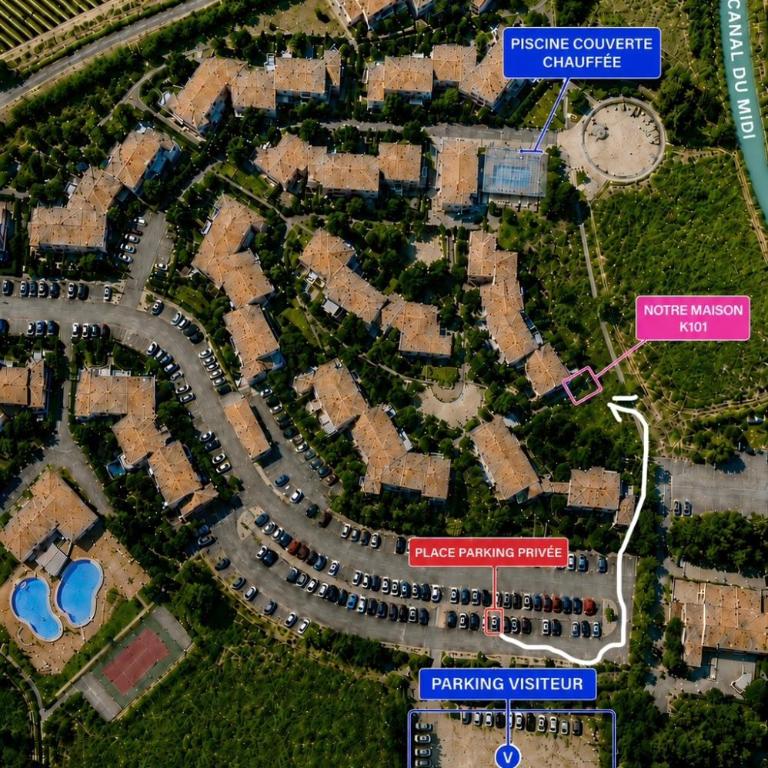 Maison familiale renovée proche des plages avec plusieurs piscines dont une couverte chauffée parking, wifi, plancha - Maison 3 Chambres - 26
