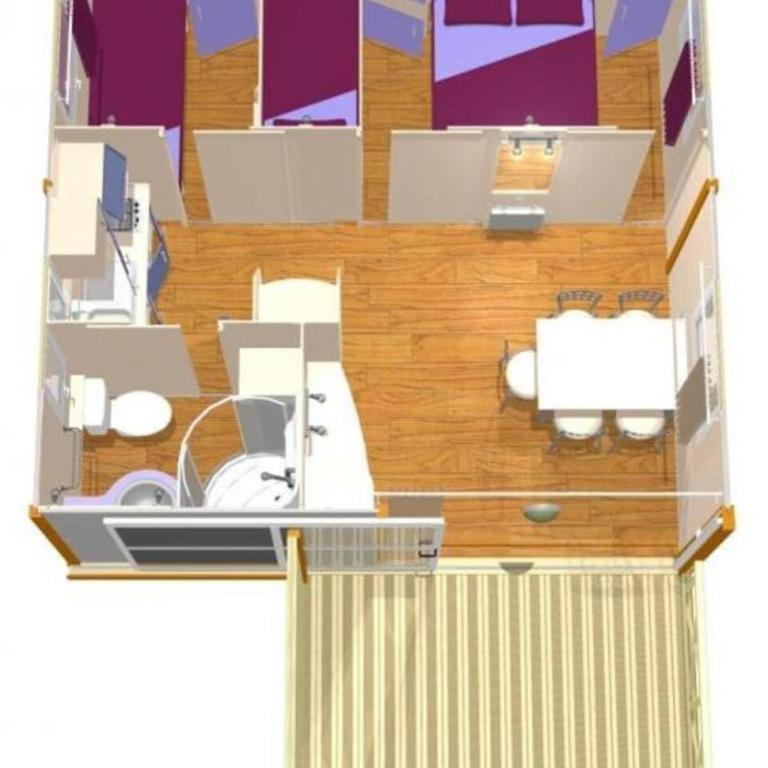 Camping Dal Pino - Bungalow con 2 Camere da Letto - 6