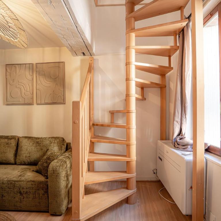 L écrin Vert Duplex cosy Hypercentre Rouen - One-Bedroom Apartment - 6