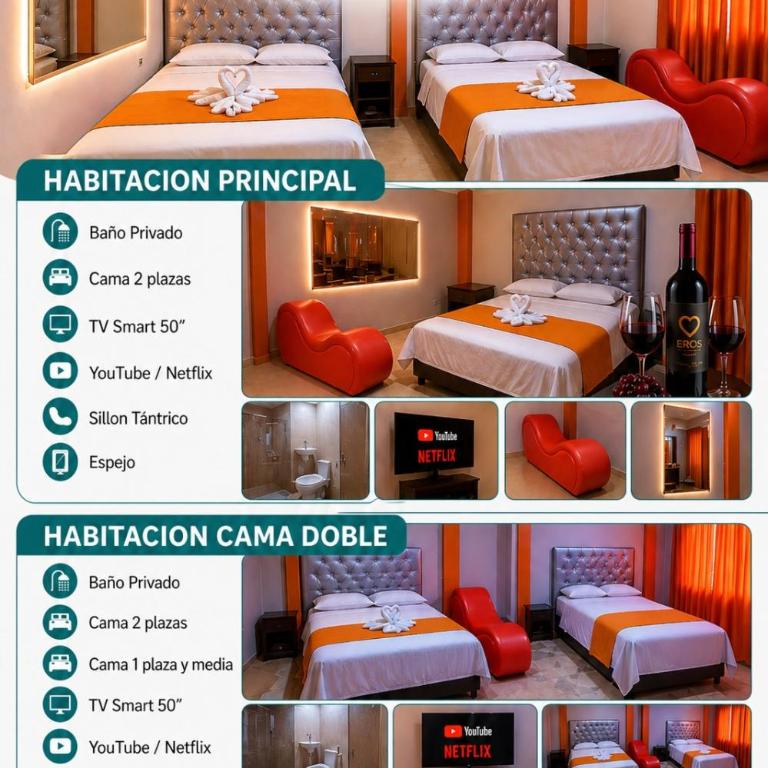 Hostal Eros - Habitación Doble - 2 camas - 2