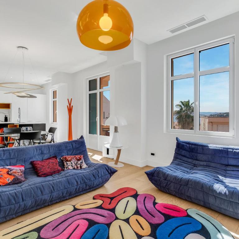 Appartement contemporain vue mer - Parking Privé & Bateau Privatif - Apartment mit 2 Schlafzimmern und Meerblick - 8