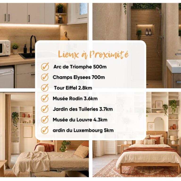 Le Cocon de l'Étoile - 5 min à pied de l'arc de Triomphe - 4 personnes - Apartamento de 1 dormitorio - 14