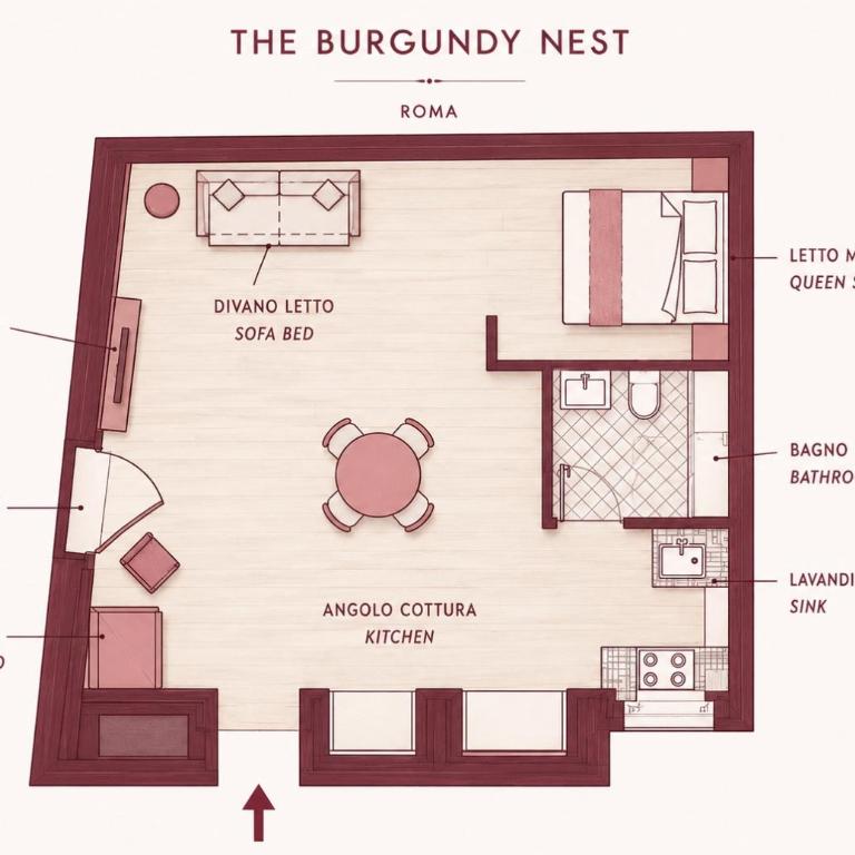 The Burgundy Nest Apartment Campo de' Fiori - Appartamento con 1 Camera da Letto - 2