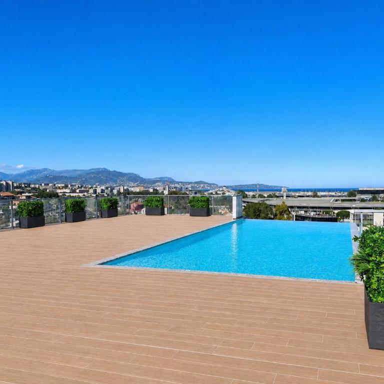 SEASIDE - Rooftop Pool - Beach 100m - Pk - Studio avec Terrasse - 13