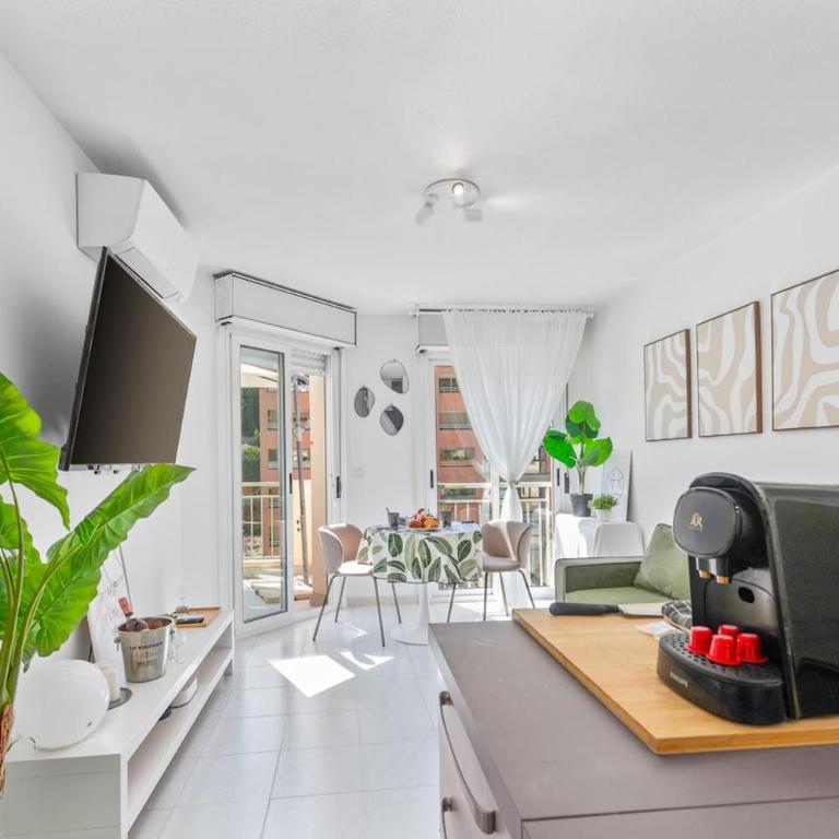 Bel appartement climatisé avec terrasse et piscine - Apartamento de 1 dormitorio con balcón - 24