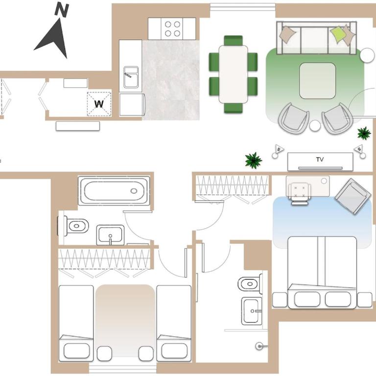 2BDR-2BATH - 88 sqm BW Luxury Apt with artistic flair - Two-Bedroom Apartment - 25