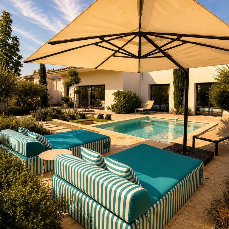 Oasis&Nirvana Lisle sur Sorgue piscine Barbecue Brasero Babyfoot 4 chambres climatisées - Villa - 22