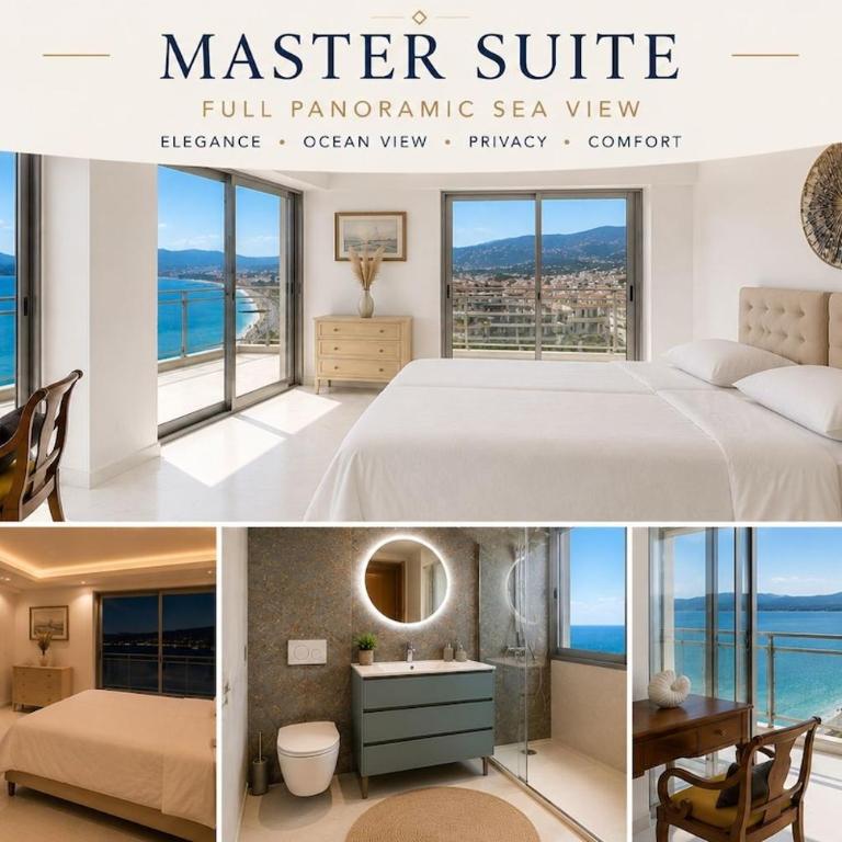 Luxury 3BR Apartment with Panoramic View, Terrace & 3 Bathrooms Cannes festival - Appartement - 14
