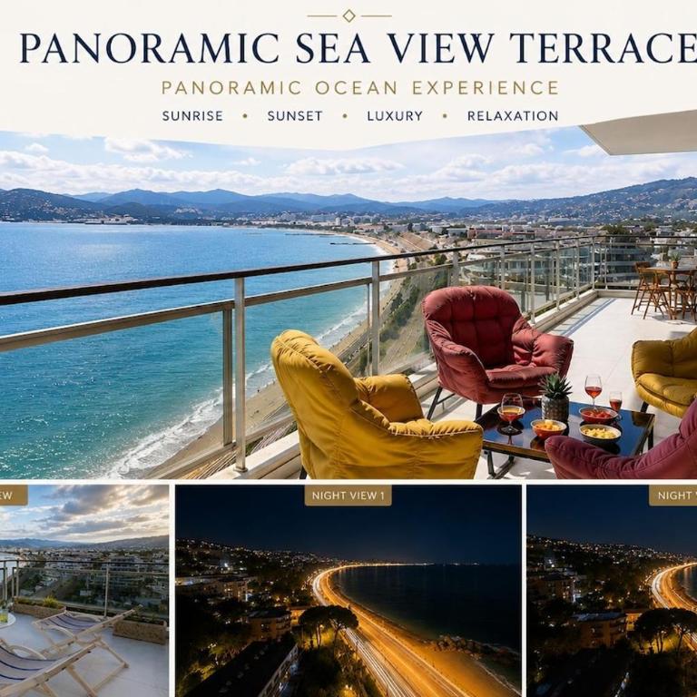 Luxury 3BR Apartment with Panoramic View, Terrace & 3 Bathrooms Cannes festival - Appartement - 17