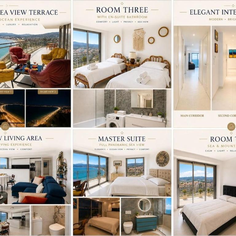 Luxury 3BR Apartment with Panoramic View, Terrace & 3 Bathrooms Cannes festival - Appartement - 4