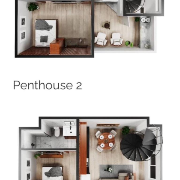 Central 40, 2 bdr Penthouse, Jacuzzi privado - Two-Bedroom Apartment with Balcony and Terrace - 37