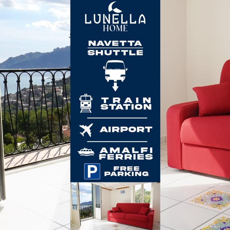 LUNELLA HOME FULL APARTMENT with UNIQUE SEAVIEW, WASHING MACHINE, FULL KITCHEN, PARKING with VIDEO SURVEILLANCE, and SHUTTLE TAXI from to CENTRAL STATION, AMALFI FERRIES, SALERNO AIRPORT, NAPLES AIRPORT - Appartamento con Vista Mare - 1