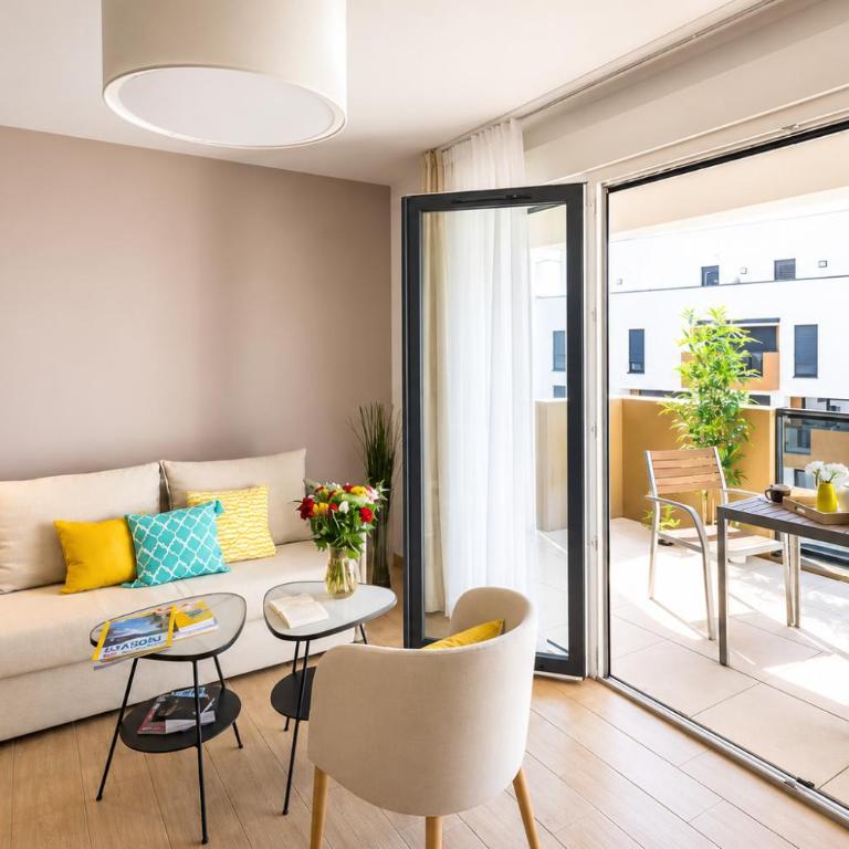 Zenao Appart'hôtels Lyon 7 - Superior Apartment mit 1 Schlafzimmer und Balkon - 8