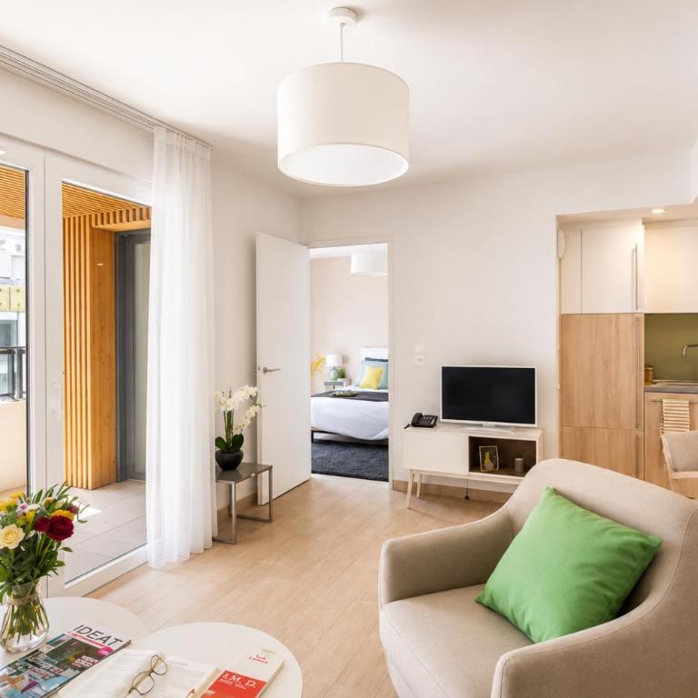 Zenao Appart'hôtels Lyon 7 - Superior Apartment mit 1 Schlafzimmer und Balkon - 10