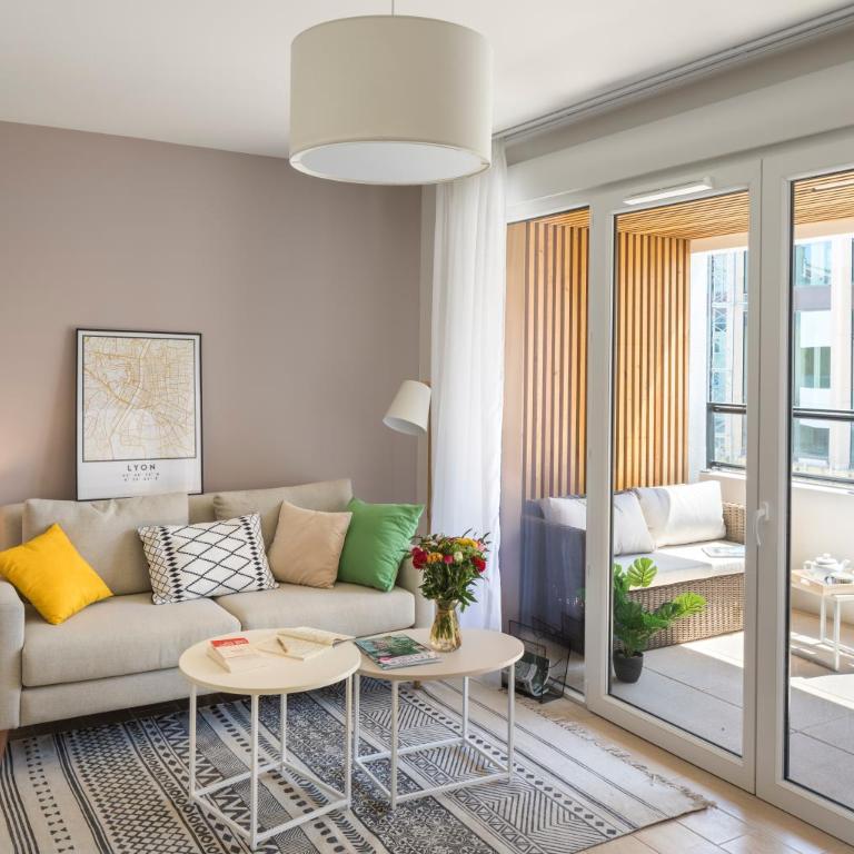 Zenao Appart'hôtels Lyon 7 - Superior Apartment mit 1 Schlafzimmer und Balkon - 11