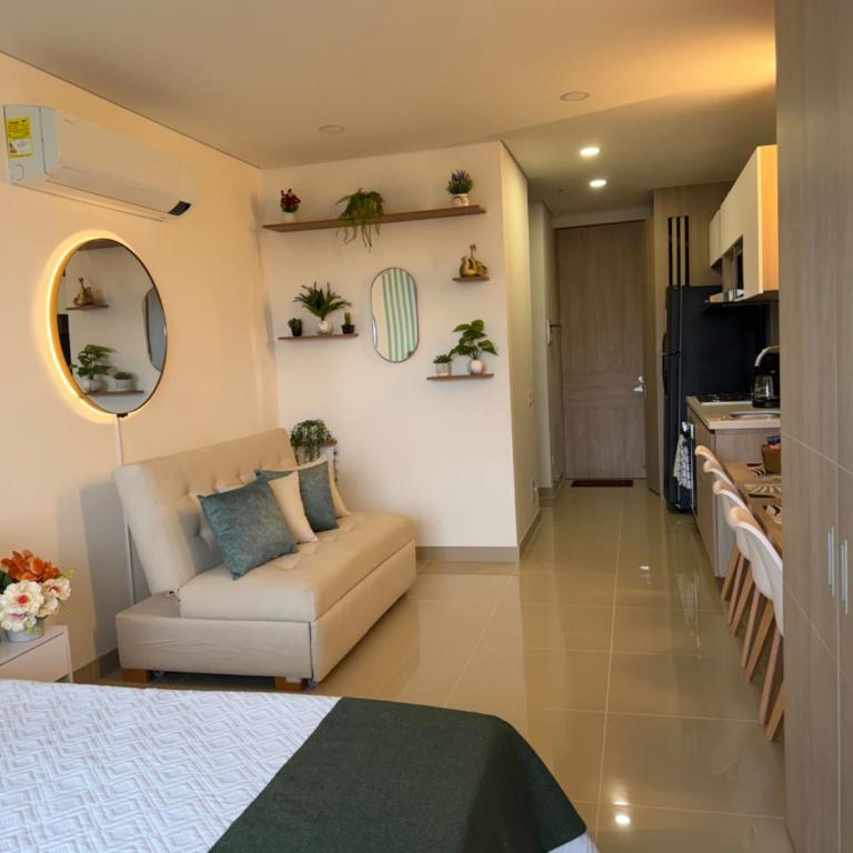 Hermoso apartestudio, con balcón en Santa Marta - Apartamento de 1 dormitorio - 1