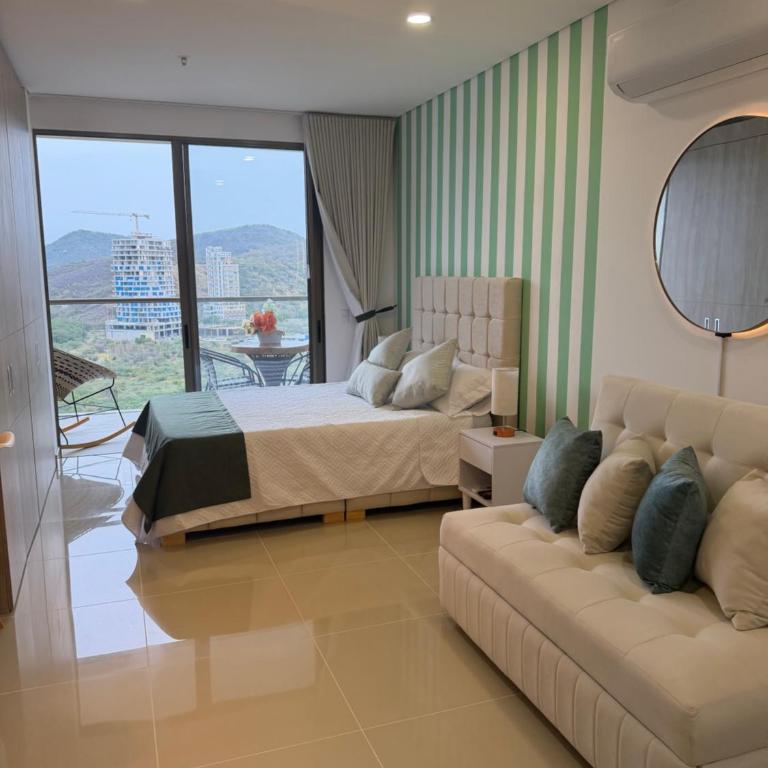 Hermoso apartestudio, con balcón en Santa Marta - Apartamento de 1 dormitorio - 6