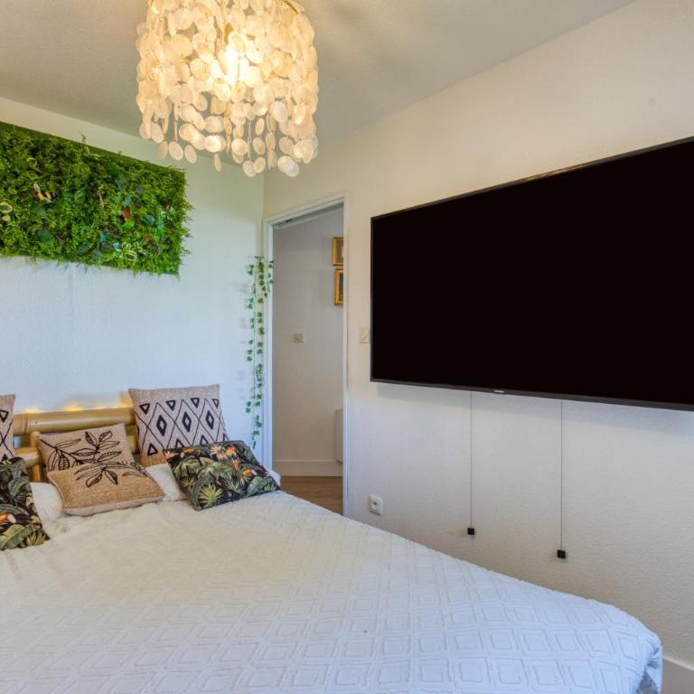 T2 cosy app face mer plage tennis - Appartement 1 Chambre Supérieur avec Balcon - 14