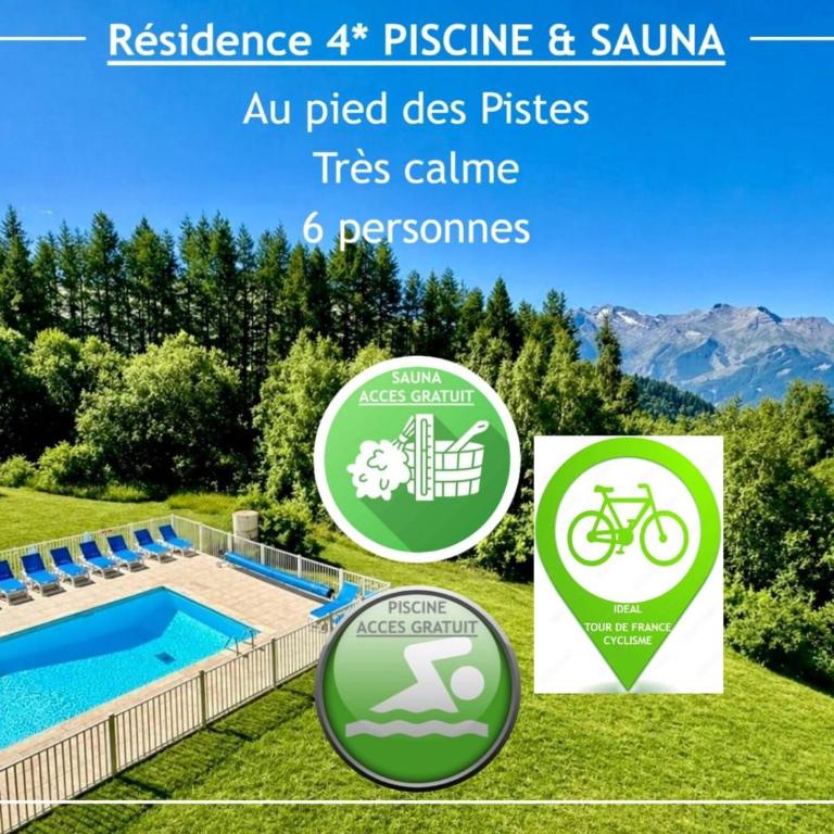 Douillet 33 m² piscine et sauna - 6 pers - Appartement 1 Chambre - 1