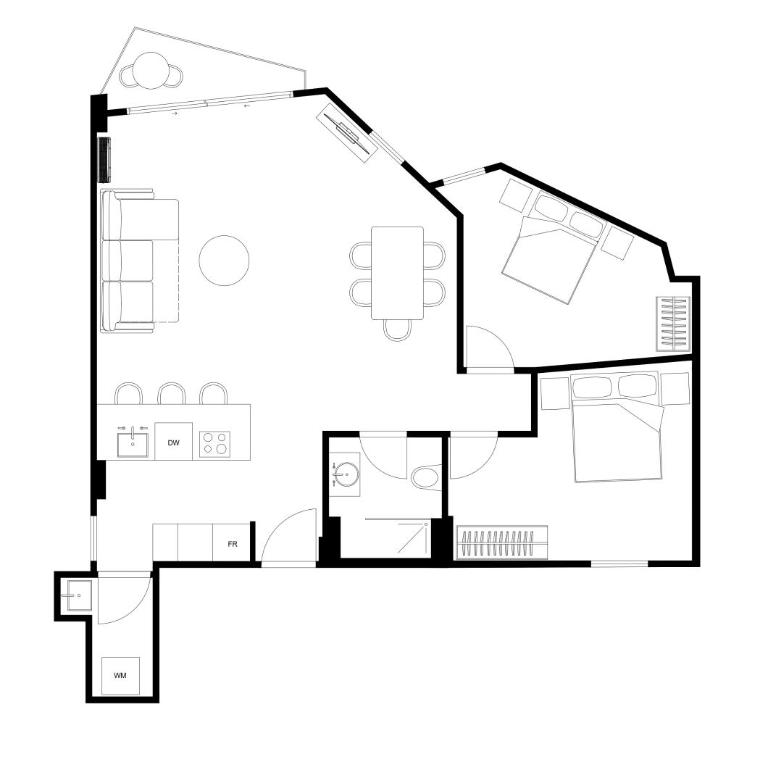 51SAM1021 - Modern apartment near Montjuic - Two-Bedroom Apartment - 2