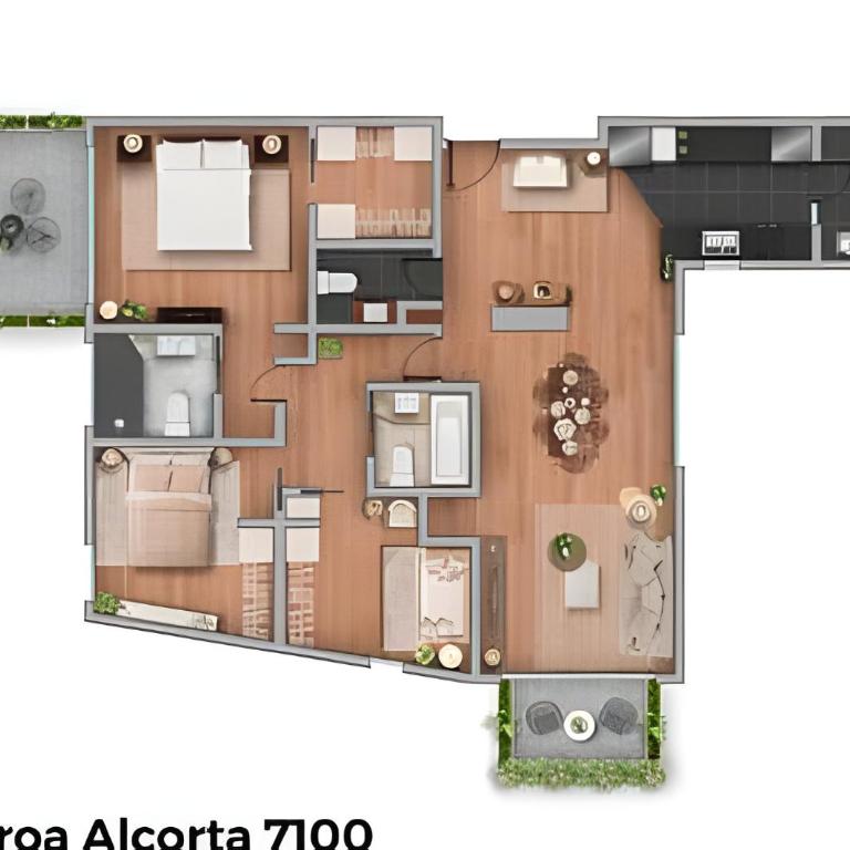 Espacioso 3BR y 2 Terrazas Cerca de Parques - Apartamento Deluxe de 3 dormitorios - 5