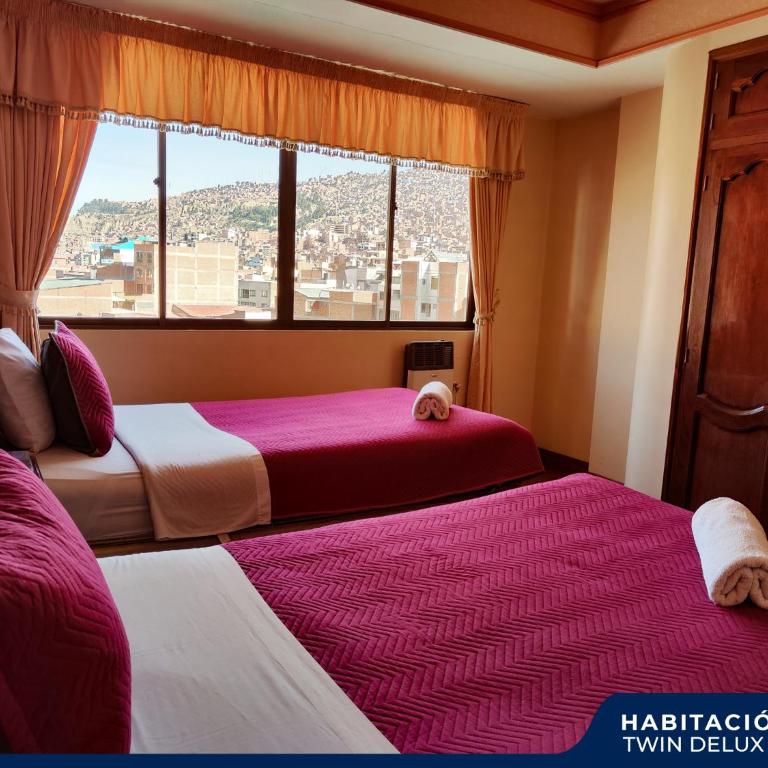 Hotel Diamante Azul - Habitación con vistas a la ciudad - 2 camas - 3