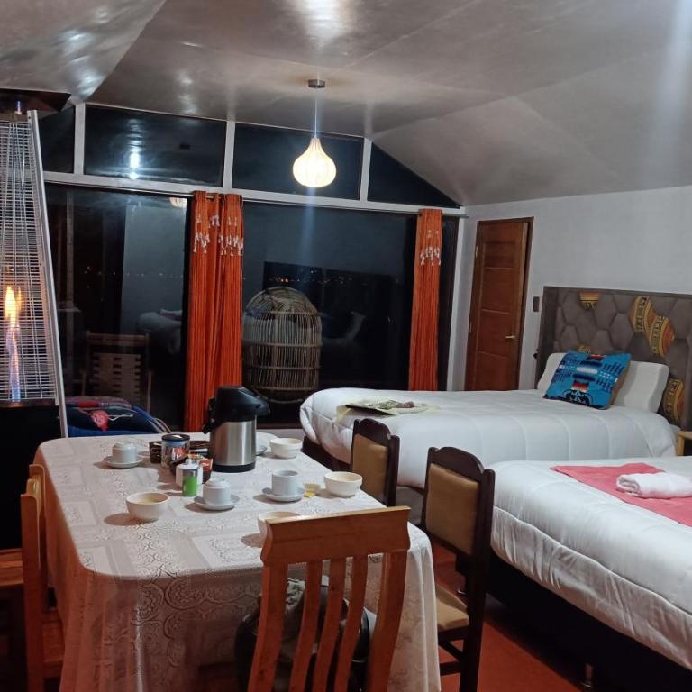 Titicaca Kontiki Eco Lodge Peru - Habitación Doble Deluxe con vistas al lago - 1 o 2 camas - 5