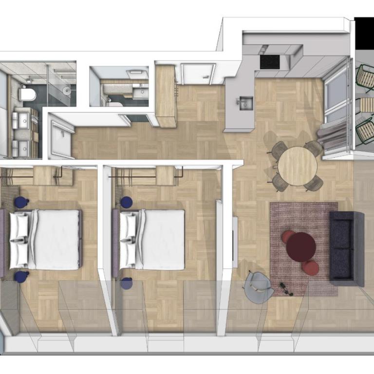 Plavna Serviced Apartments - Apartment mit schöner Aussicht - 1