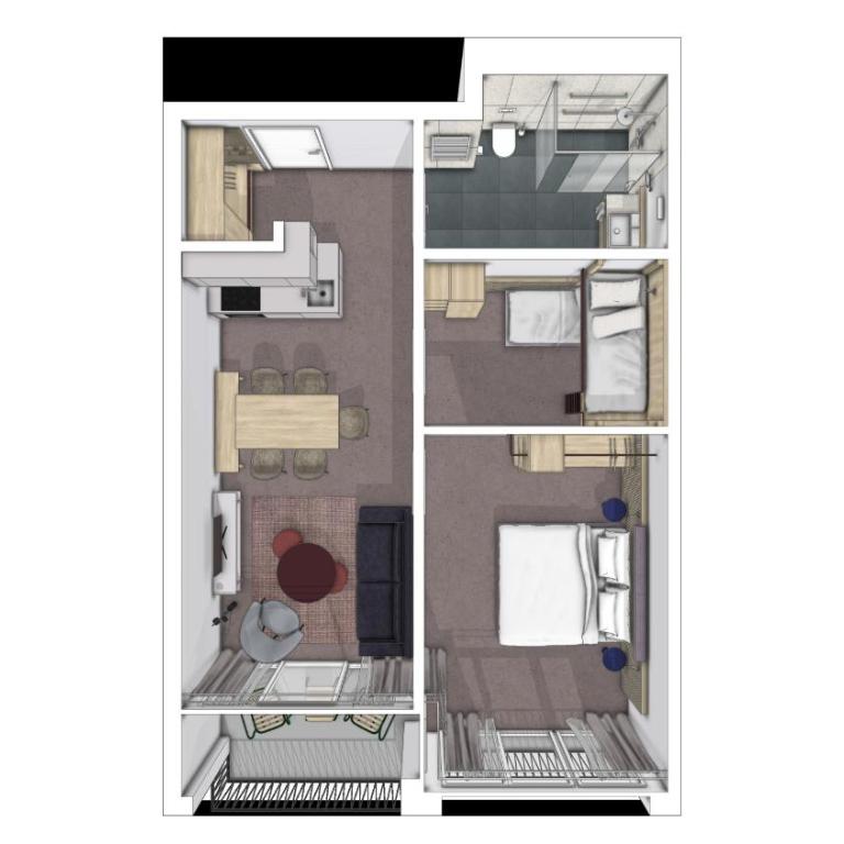 Plavna Serviced Apartments - Familienapartment mit 2 Schlafzimmern und Aussicht - 1