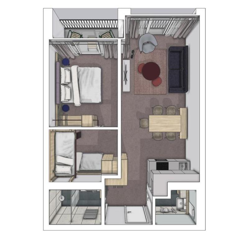 Plavna Serviced Apartments - Apartment mit Stadtblick - 1